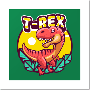 Cute Little T-Rex Posters and Art